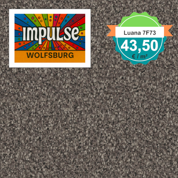 Vorwerk Luana Teppichboden granit – quadratische Draufsicht